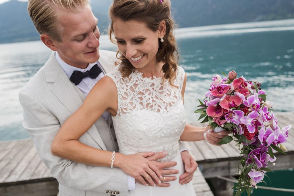 Hochzeit Karin und Dominik Paarfotos in Unterach am Attersee
