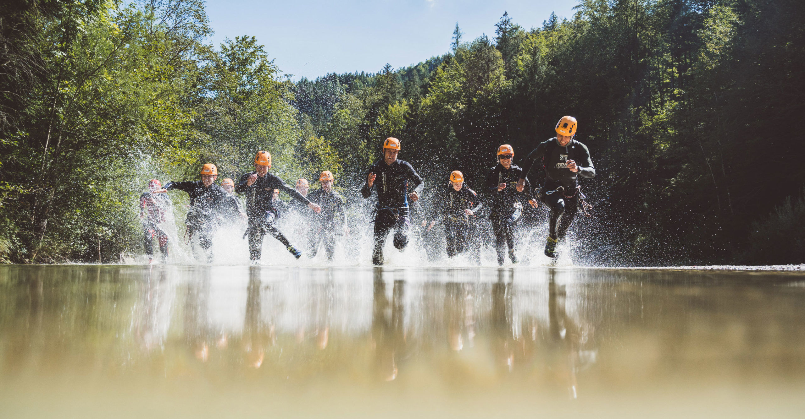 eine Outdoor Fotoreportage beim Canyoning im Weissenbach