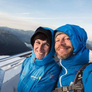 Instagram Foto Nadine und Klaus am Krippenstein Gipfel